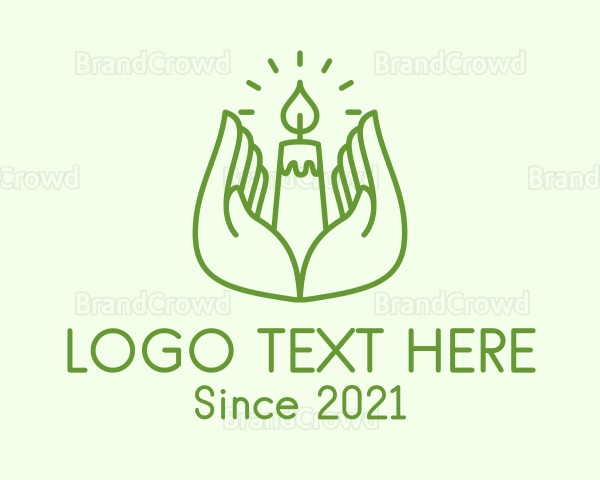 Holy Candle Hand Logo