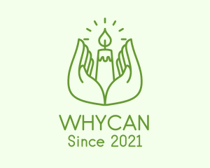 Vigil - Holy Candle Hand logo design
