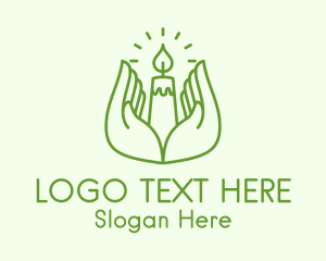 Holy Candle Hand Logo