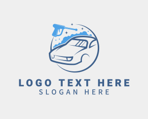 Water - Pressure Washer Car Cleaning logo design