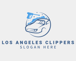 Pressure Washer Car Cleaning Logo