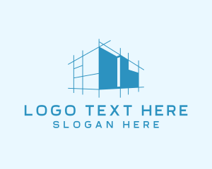 Draftsman - Building Architecture Construction logo design