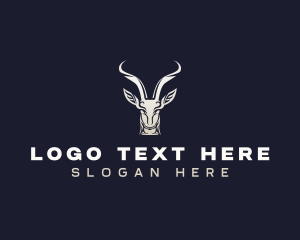 Antelope - Animal Antelope Antler logo design