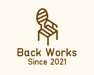 Brown Round Back Chair logo design