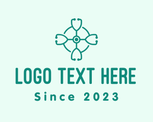 Medical Stethoscope Clinic logo design