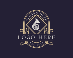 Luxury Musical French Horn Logo