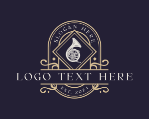 Luxury Musical French Horn Logo