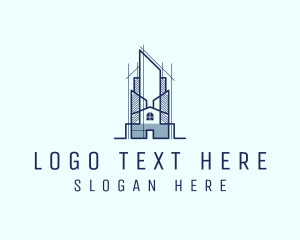 Metropolis - House Building Structure logo design