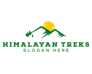 Mountain Sun Trekking logo design