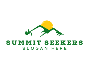 Mountain Sun Trekking logo design