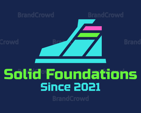 Futuristic Neon Shoes Logo