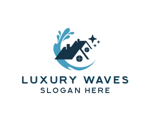 House Cleaning Wave logo design