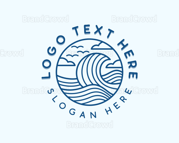 Ocean Tide Surfing Logo