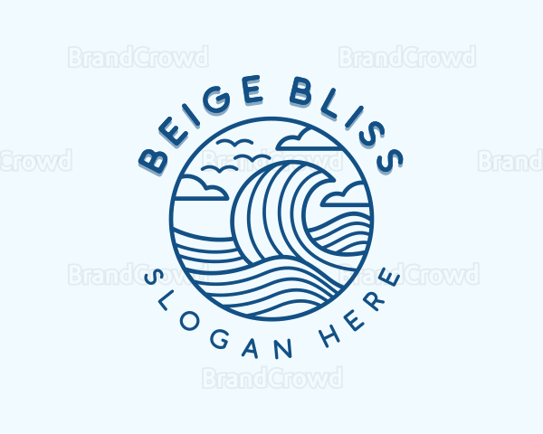 Ocean Tide Surfing Logo