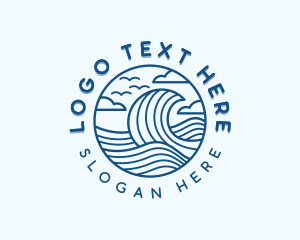 Tide - Ocean Tide Surfing logo design