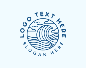 Waves - Ocean Tide Surfing logo design