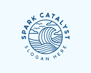 Ocean Tide Surfing Logo