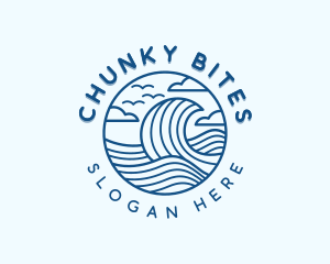 Ocean Tide Surfing logo design