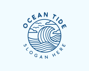 Ocean Tide Surfing logo design