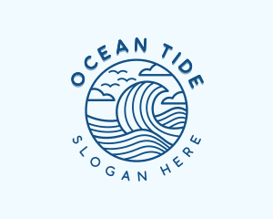 Tide - Ocean Tide Surfing logo design