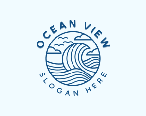 Ocean Tide Surfing logo design