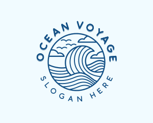 Ocean Tide Surfing logo design