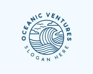 Ocean Tide Surfing logo design