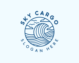 Ocean Tide Surfing logo design