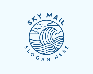 Ocean Tide Surfing logo design