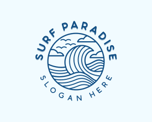 Ocean Tide Surfing logo design