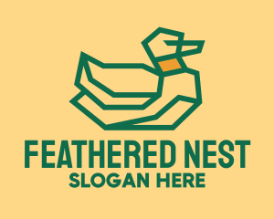 Feathers - Minimal Goose Duck logo design