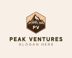 Mountain Peak Hiker  logo design