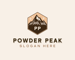 Mountain Peak Hiker  logo design