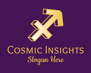 Sagittarius Zodiac Astrology logo design