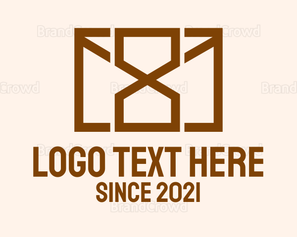 Brown Mail Hourglass Logo