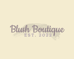 Feminine Minimal Brush Business logo design