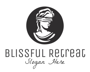 Blindfolded Woman Legal Justice logo design