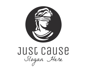 Justice - Blindfolded Woman Legal Justice logo design