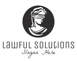 Legal - Blindfolded Woman Legal Justice logo design