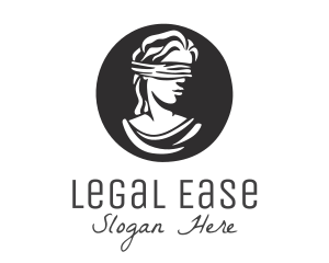 Blindfolded Woman Legal Justice logo design