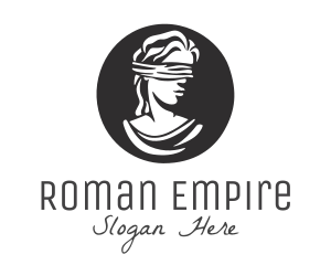 Roman - Blindfolded Woman Legal Justice logo design