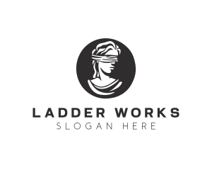 Blindfolded Woman Legal Justice logo design