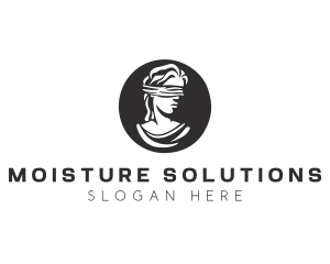 Blindfolded Woman Legal Justice logo design