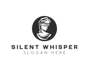 Blindfolded Woman Legal Justice logo design