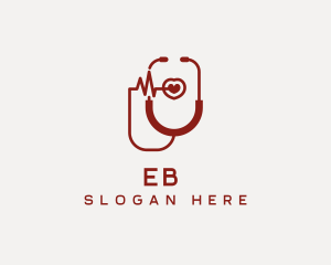 Cardiologist Heart Stethoscope Logo