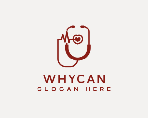 Cardio - Cardiologist Heart Stethoscope logo design