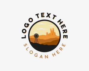 Trekking - Outdoor Desert Adventure logo design