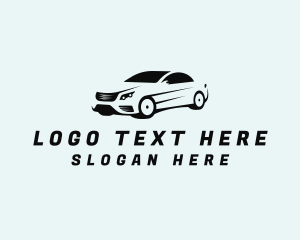 Black And White - Modern Car Transport logo design