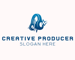 Producer - Music Headphones DJ logo design