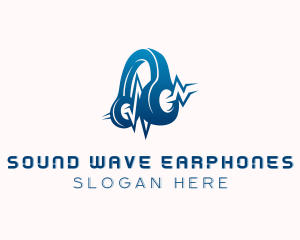 Earphones - Music Headphones DJ logo design